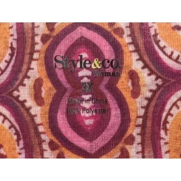 Plus size pull over top in size 3X in pinks and cream colors.  From Style & Co - Picture 2 of 3